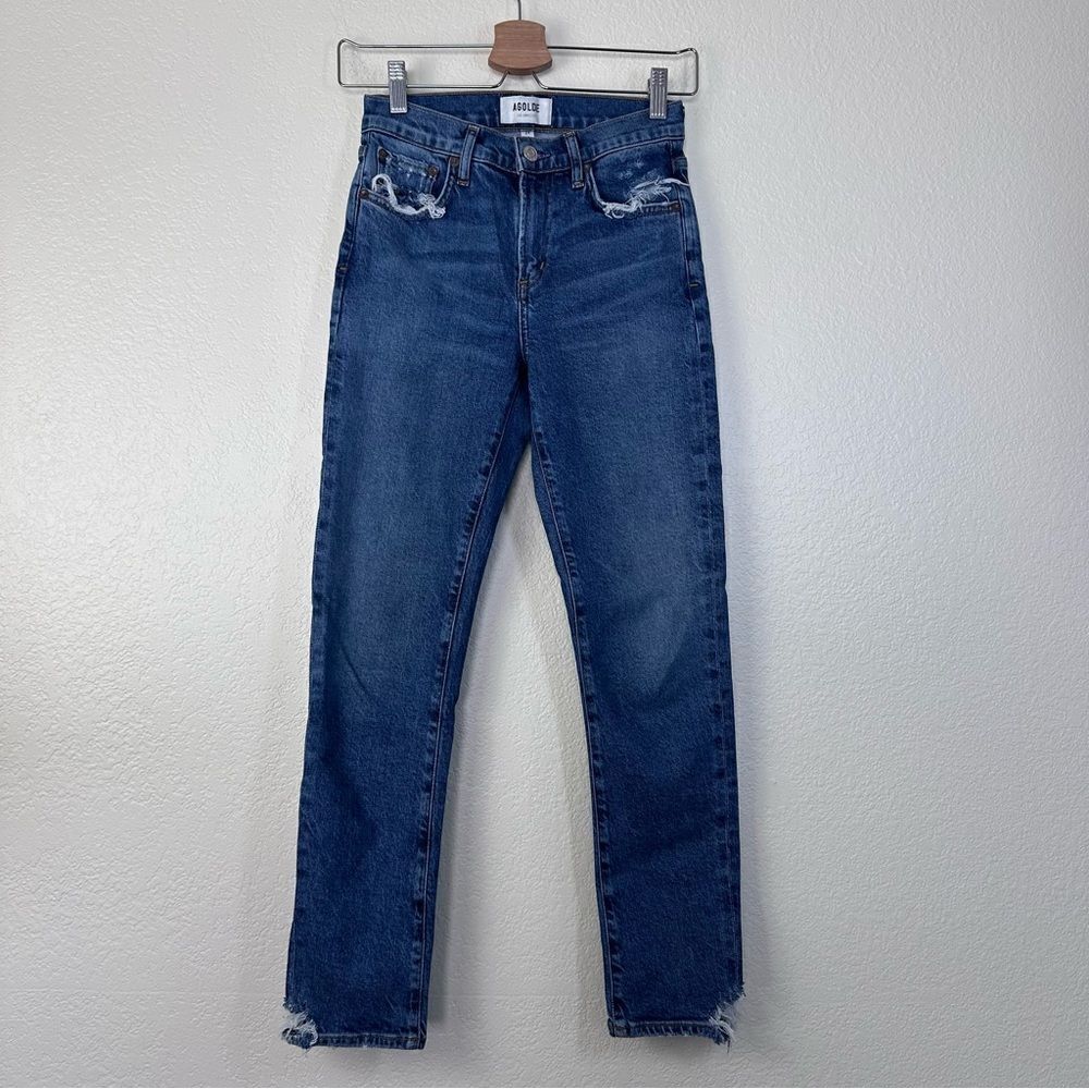 Agolde Toni Slim Distressed Ankle Jeans Size 24 - Picture 3 of 11